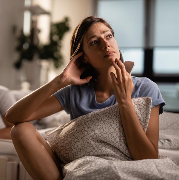 woman contemplating taking the emotional abuse test wondering if she is being abused