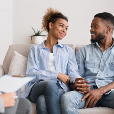 couple in therapy to fix their broken marriage